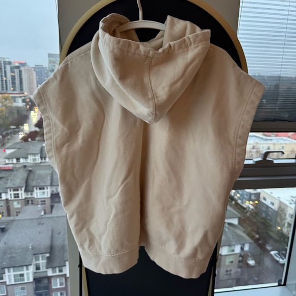 Zara Women's Cream Hoodied Vest - Picture 6 of 6